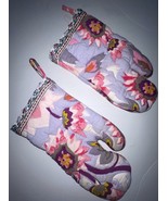 ANTHROPOLOGIE Boho Floral Oven Mitt Some Dropped Stitches &amp; Stains LOW $ - €16,84 EUR