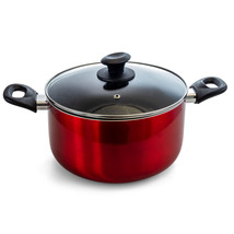 Gibson Oster Merrion 3.2 Quart Nonstick Aluminum Dutch Oven with Glass L... - $51.49