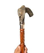 Antique Indian Chief Man Walking Stick 2 Fold - Decorative Cane Walking ... - £31.09 GBP