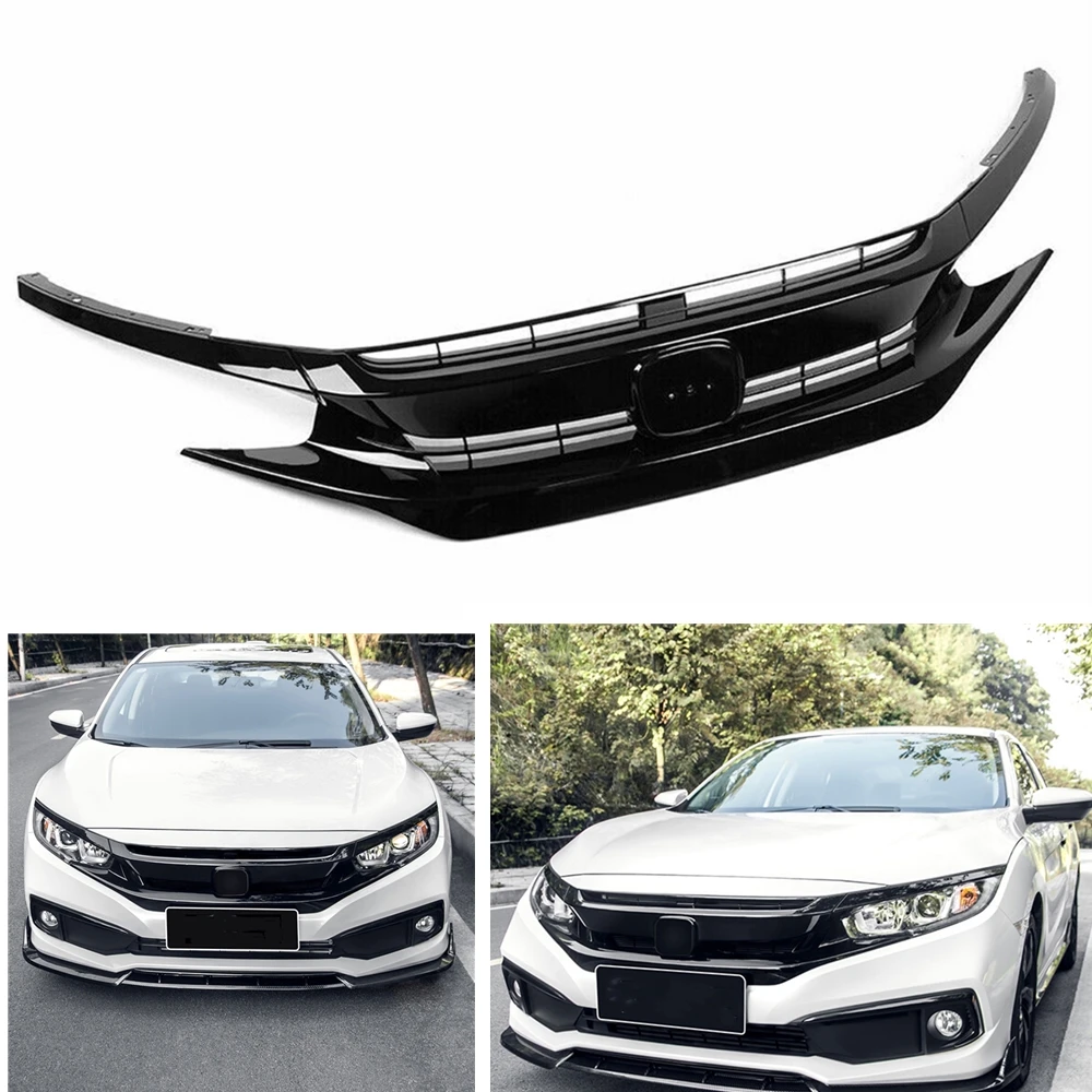For   10th 2016 2017 2018 Coupe Sedan Front Grille Racing  Upper Bumper Intake H - £327.89 GBP