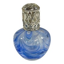 La Tee Da Art Glass Perfume Bottle Fragrance Diffuser Swirl Blue 4” Oil ... - £51.47 GBP