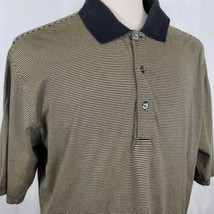 Jack Nicklaus Men&#39;s Large Polo Golf Shirt Mercerized Cotton Black Gold S... - £9.43 GBP