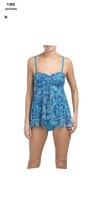 NWT gottex fly away one piece swimsuit sz 8 bandeau tummy control bleue ... - £45.55 GBP