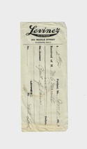 Levine&#39;s Clothier Receipt for Rent 1913 Antique Ephemera - £19.79 GBP