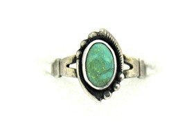 Vintage Turquoise Ring 2.5 g Real Solid Sterling Silver .925 Size 6.5 - £76.29 GBP