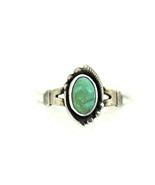 Vintage Turquoise Ring 2.5 g Real Solid Sterling Silver .925 Size 6.5 - £76.11 GBP
