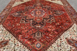 9&#39;10 x 11&#39;6 Vintage Heris Caucasian Handmade Wool Area Rug Oriental Carpet 10x12 - £2,250.97 GBP