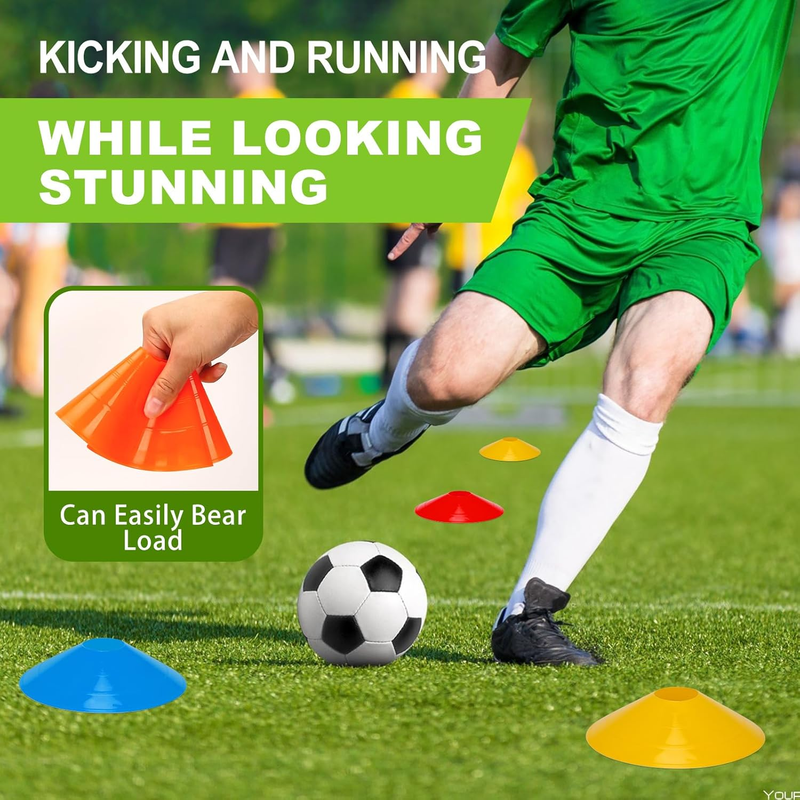 Ashsajkd(Set of 25/50/100 - Agility Soccer Cones with Carry Bag and for , Footba Item image 5