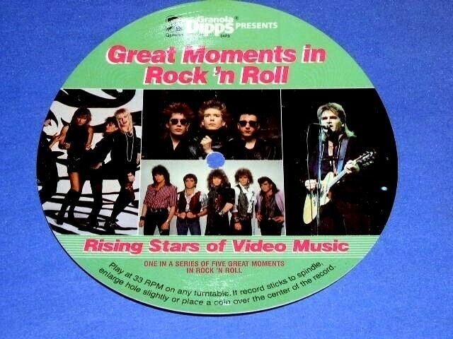 Bon Jovi Bangles Cardboard Record Vintage 1980&#39;s Granola Dipps John Waite - $24.99