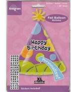 Happy Birthday Balloon by XtraLife Anagram Shape Foil Balloon 18&quot;  ~ ran... - $188.82 MXN