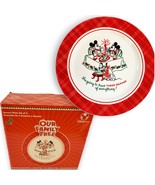 NIB Vintage Disney Christmas Dessert Plates Set of 4 Mickey Minnie Pluto 7&quot; - $855.30 MXN