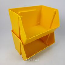 (Lot Of 2) IKEA FODERTRAG Organizer for Desk/Wall Bright Yellow Stackabl... - $29.69