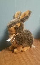 Dan Dee Collector&#39;s Choice Bunny Rabbit Plush 12&quot; Gray Brown Stuffed Animal - £3.87 GBP