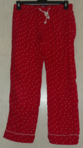 Excellent Womens J. Crew Red W/ White Polka Dots Flannel Pajama Pants Size Xs - £20.14 GBP