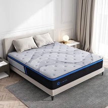Hybrid King Mattress In A Box, 10&quot; Memory Foam And Pocket Spring, Us Certified - £672.32 GBP
