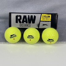 NEW Slazenger Raw Distance Golf Ball, 1 sleeve, 3 Yellow balls - $9.73