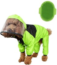 Dog Raincoat, pet Waterproof Rainproof Jacket with Hood, Breathable (Size:S) - £14.03 GBP