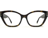 Valentino Eyeglasses Frames VA3036 5002 Brown Tortoise Cat Eye Studded 5... - $60.56