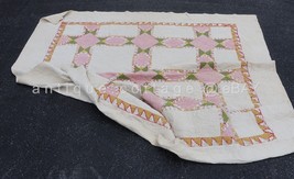 antique FEATHERED STAR QUILT lancaster pa HAND STITCH no holes cutter? p... - £549.99 GBP