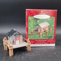 Hallmark Keepsake Ornament 2000 Bait Shop With Boat 2nd Town Country Series - $8.90