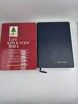 NIV Life Application Study Bible Large Print Bonded Leather Thumb Index OOP 1984 - £56.81 GBP