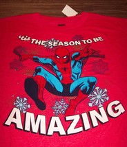 SPIDER-MAN Marvel Comics Holiday Christmas T-Shirt Mens Big &amp; Tall 4XB 4XL New - £19.38 GBP