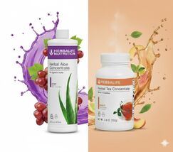 Herbal Tea Concentrate Peach Flavor 3.6Oz &amp; Grape Aloe Pint Exp5/27 - $129.21 CAD