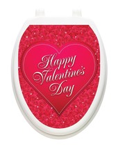 Toilet Tattoos Viny Lid Cover Happy Valentines Day Removable Reusable El... - £10.49 GBP