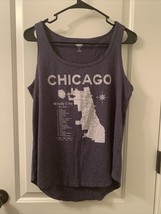 1 Pc Old Navy Women&#39;s Sleeveless Tank Top Shirt Chicago Windy City Size Large - £30.87 GBP