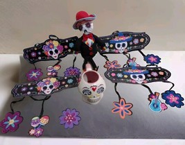 Halloween - 6 Pc Lot  Day of the Dead- Hanging Decor - Doll &amp; Drinking Mug - $12.87
