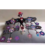 Halloween - 6 Pc Lot  Day of the Dead- Hanging Decor - Doll &amp; Drinking Mug - $241.58 MXN