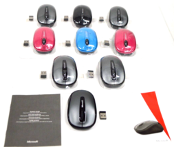 NEW Genuine Microsoft 3500 Wireless Mobile Mouse+Dongle  (LOT of 9) - £111.81 GBP