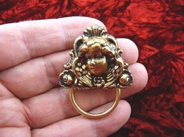 (E-595) Angel Cherub wings rose flower Eyeglass pin pendant ID badge hol... - £15.43 GBP