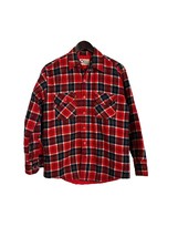 Vintage Sports Afield Mens Shirt Jacket Red Plaid Flannel Lumberjack - $38.61