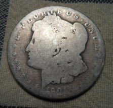 1901-O Morgan 90% Silver Dollar Poor Well Worn Low Ball Cull Slick Pocket Piece - £46.42 GBP