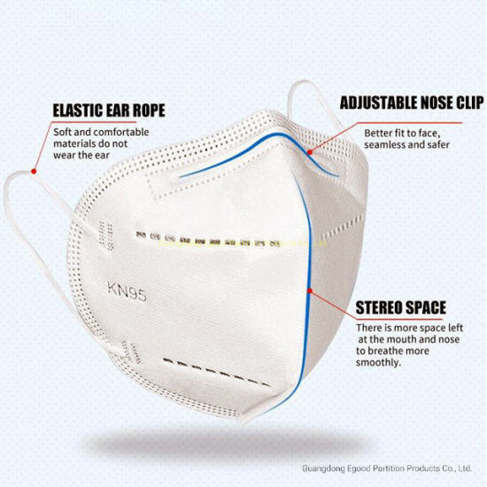 KN95 Protective  5 Layers Face Mask Disposable Respirator BFE 95%  (4 Ma... - $7.71