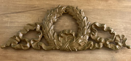 Metal Laurel Wreath Victorian Over Door Ornament Mantel 31.5x11.5 - £152.54 GBP