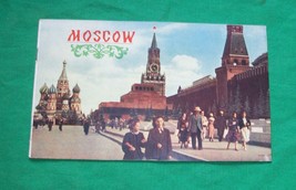 Vtg Cold War Era In Tourist Moscow Russia Travel Souvenir Book Paper Photo Guide - £32.17 GBP