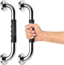 2 Pack 12 Inch Anti-Slip Shower Grab Bars W/Rubber Grip, Imomwee Chrome ... - £31.36 GBP