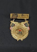 Old ca. 1900 Unmarked Fire Department Fireman Celebration Enamel Medal B... - $27.83