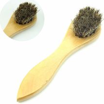 rOund &amp; Small 100% Horsehair POLISH Cream Wax APPLICATOR BRUSH dauber sh... - $13.40