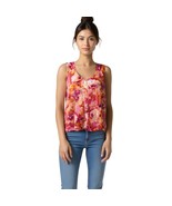 Susan Lawrence Pink Floral Sleeveless Top Size S - $376.92 MXN