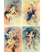 RARE 1896 &quot;The Four Arts&quot; Mural Artwork – Jules Chéret – Les Affiches Il... - $1,047.60