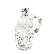 Artisan Pottery Clay Bottle w/ Handle Speckled Pitcher Handmade Ceramic ... - £130.32 GBP