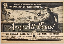 1956 Magazine Movie Ad &quot;Away All Beasts&quot; WW2 South Pacific Battles Jeff Chandler - £12.42 GBP
