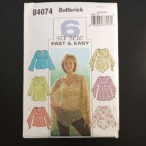 Butterick B4074 Pattern Misses&#39; Petite Top Pullover Long Sleeves 12 - 16 UC - £4.75 GBP