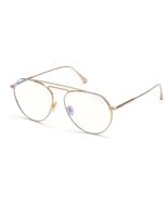 Tom Ford 5730 028 Shiny Rose Gold / Blue Block Eyeglasses TF5730-B 028 56mm - $284.05