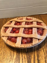 Nice 10&quot; Scented Cherry Pie Candle In Tin Pie Pan-Real Looking-American ... - $49.95