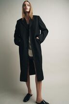 $199 ZARA WOMAN OVERSIZED COLLECTION COAT WITH FRAYED EDGES - S-M - $119.00