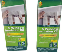 DUCK® Brand 62” x 210” Rolled Indoor 5 Window Insulation Film Kit 2PK - $27.52 CAD